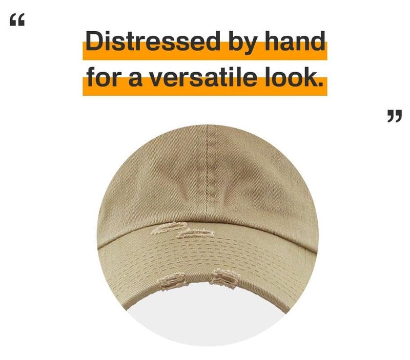 KBETHOS KBE-Vintage KHK Vintage Washed Cotton Baseball Cap, Khaki - Image 5